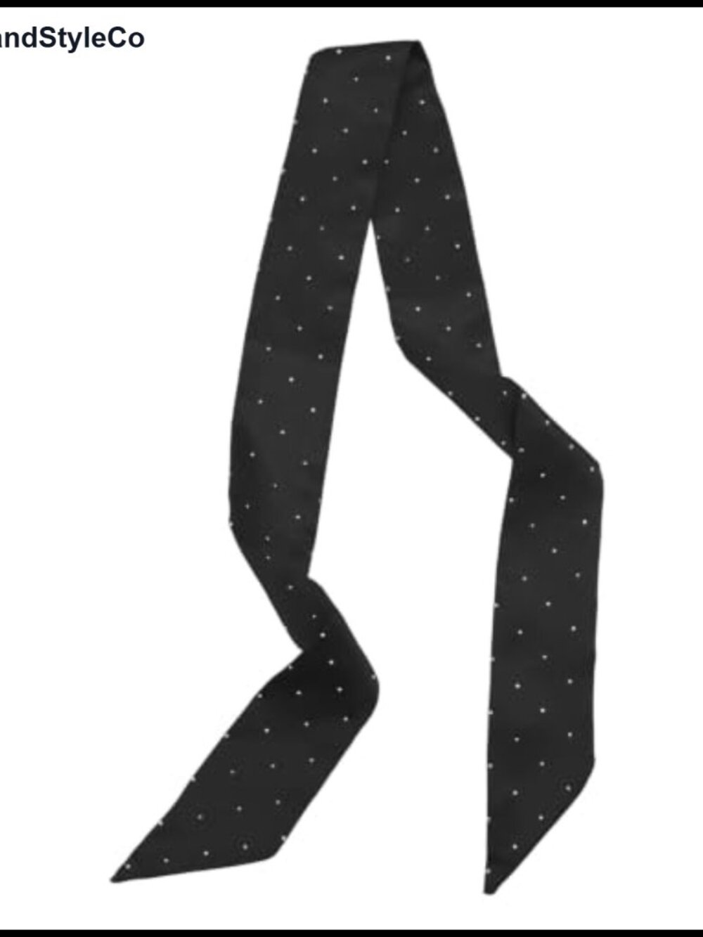 Women's Skinny Chiffon Scarf with Rhinestones - Fashion Scarf for Neck, Bag, or - Picture 1 of 6